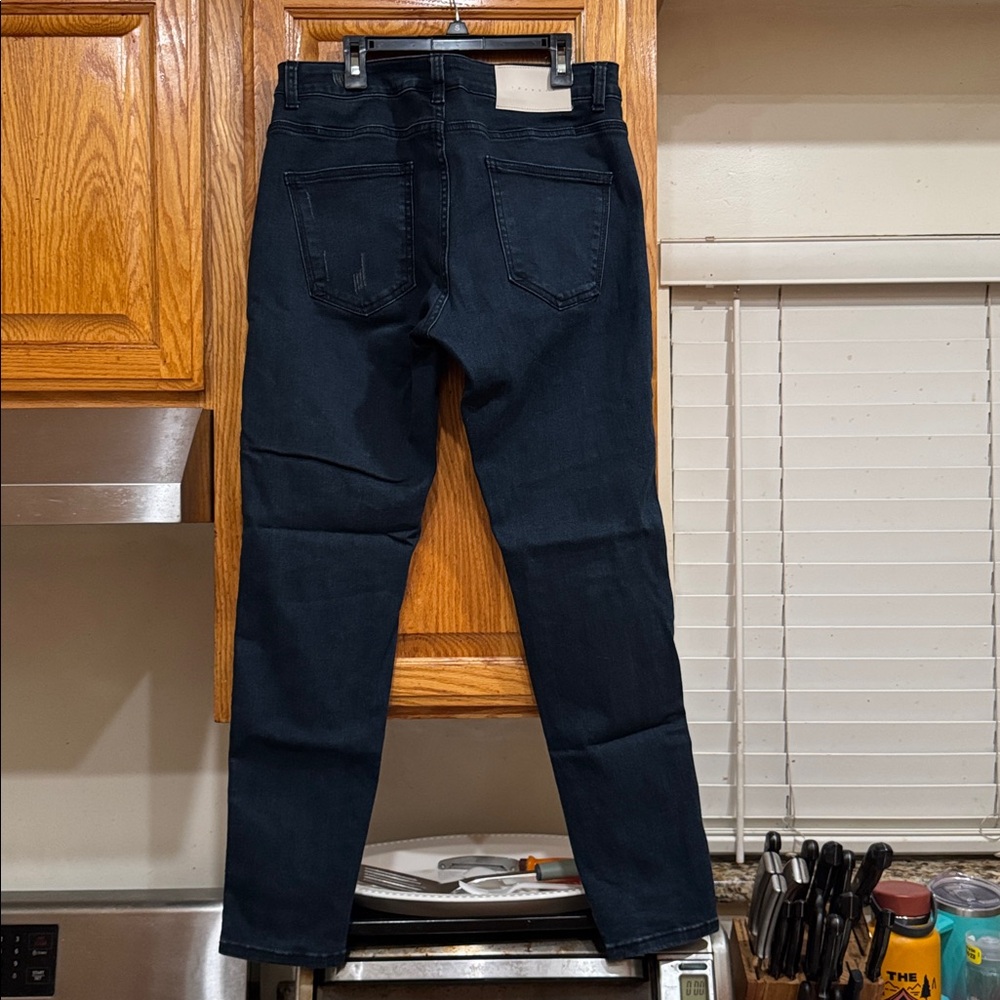 Men's YoungLA dark blue Distressed Jeans size 32/30 - Picture 6 of 9